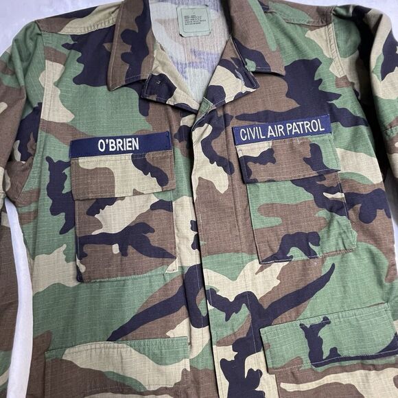 US Marine Weather Woodland Combat CAMO BDU Coat Shirt - Small-Short - Picture 2 of 8